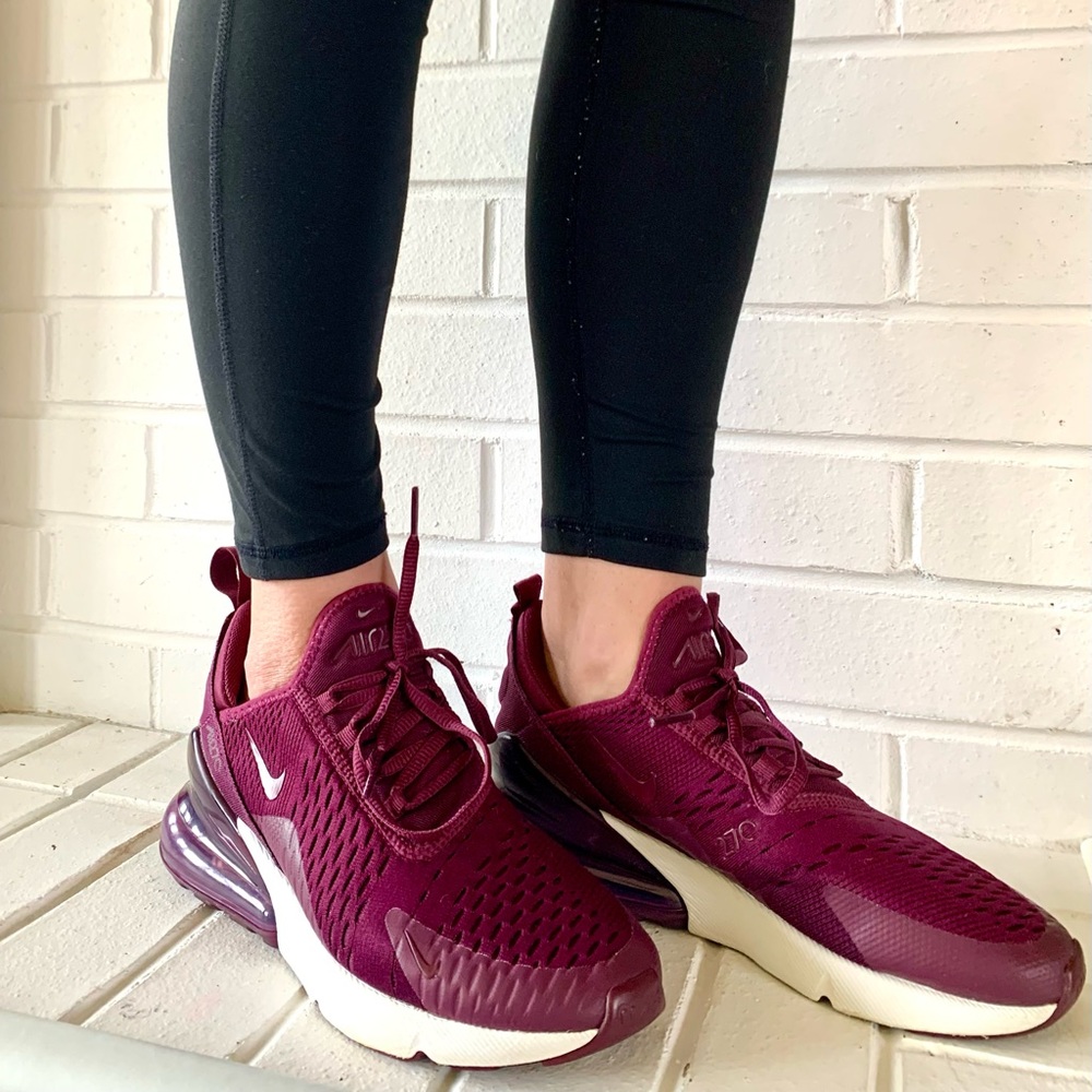 Nike Women’s Air Max 270 Running Shoes, color Bordeaux
